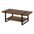 Monarch Specialties Coffee Table, Accent, Cocktail, Rectangular, Living Room, 48"L, Metal, Laminate, Brown, Black I 2850